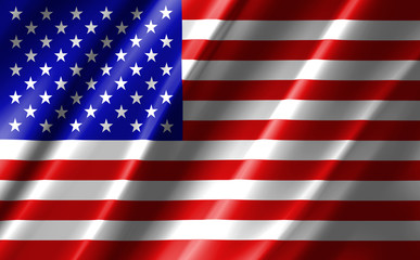 Fototapeta premium 3D rendering of the waving flag