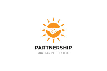 handshake logo, icon, symbol, vector illustration design template