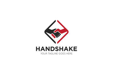 handshake logo, icon, symbol, vector illustration design template