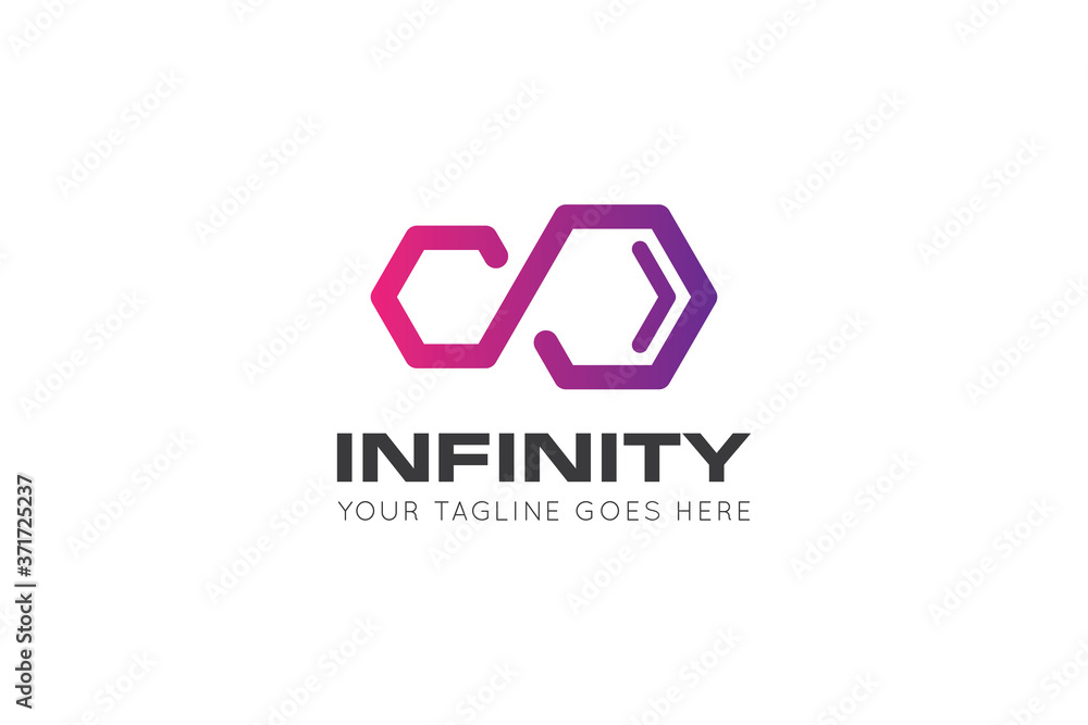 Wall mural infinity logo, icon, symbol vector illustration design template