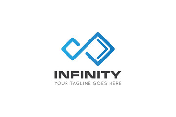 infinity logo, icon, symbol vector illustration design template