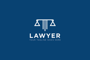 Law firm logo, icon, symbol vector illustration design template