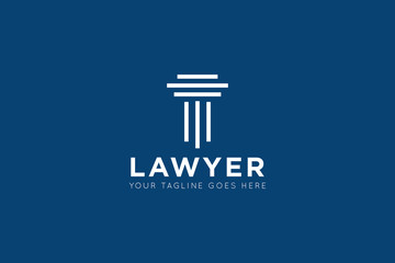 Law firm logo, icon, symbol vector illustration design template