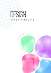 Bright, dynamic, smooth shapes. Colorful geometric background pattern. Template for corporate design, flyer or presentation. Vector