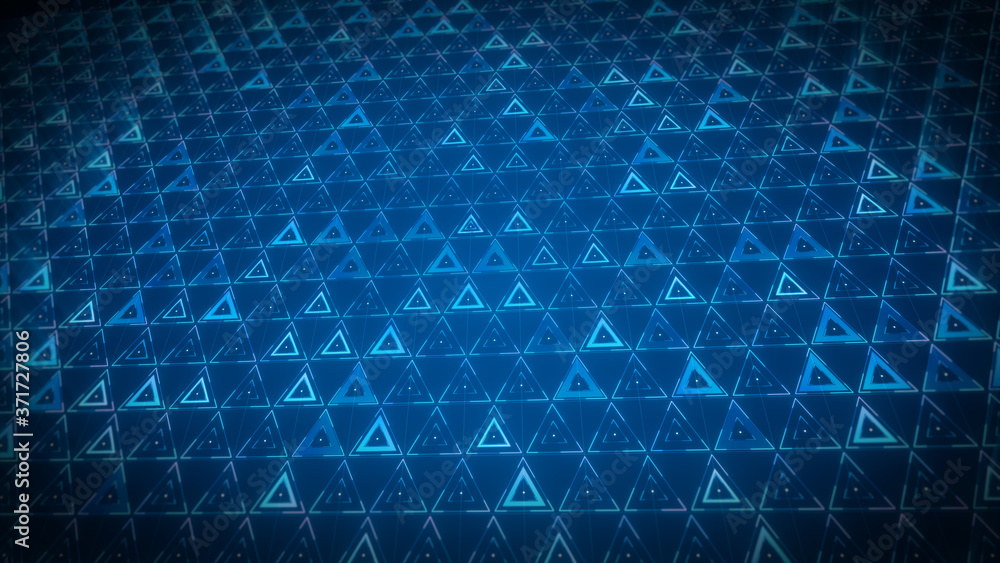 Aufkleber triangle design of future technology digital geometric abstract background concept