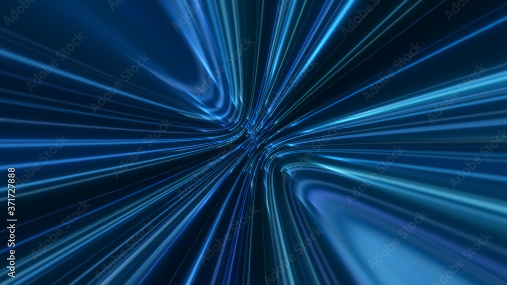 Poster abstract technology geometric line bend. futuristic digital blue color background