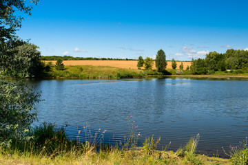 Fototapeta na wymiar Landscape images of nature on a clear Sunny day near the village of Chekalino, Samara region