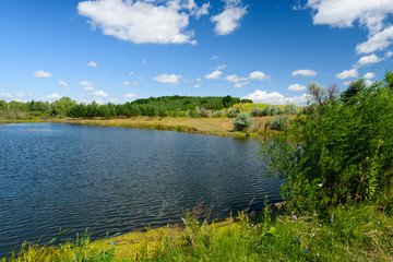 Landscape images of nature on a clear Sunny day near the village of Chekalino, Samara region