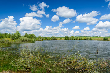Landscape images of nature on a clear Sunny day near the village of Chekalino, Samara region
