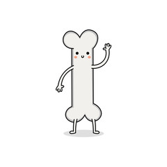 Cute Bone Cartoon Character