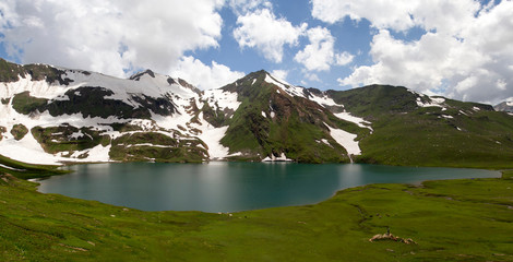dodipat sar lake with clouds and sky in kaghan valley , Khyber Pakhtunkhwa	