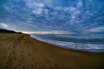 Marina di Donoratico beach in a winter day Tuscany Italy