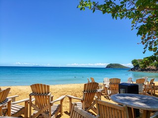 Restaurant on the beach, Guadeloupe