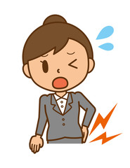 キャリアウーマン　腰痛　ヘルニア