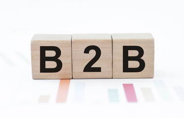 wooden cubes - letters B2B meaning Business to Business