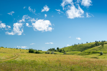 Landscape images of nature on a clear Sunny day near the village of Troitskoye, Samara region