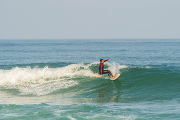 surfer in action in the waves