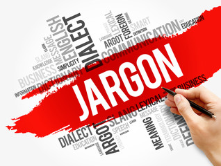 Jargon word cloud collage, education concept background