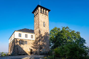 Fototapeta na wymiar Wachturm in der Burg Hohnstein