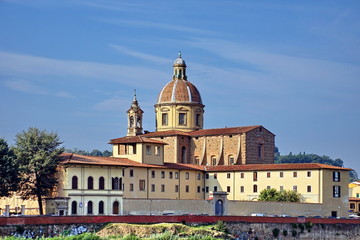 Fototapeta na wymiar San Frediano in Cestello (from Cistercians) a church in the Oltrarno section of Florence Italy.