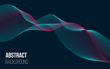 Abstract background with color wave design element