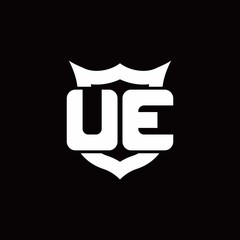 Obraz premium UE Logo monogram with shield around crown shape design template