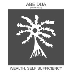 vector icon with african adinkra symbol Abe Dua. Symbol of Wealth and Self sufficiency