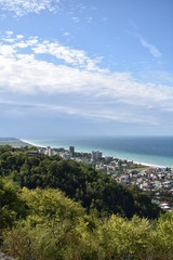 view of the sea from the top of the hill