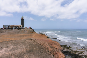 The rocky and desert expanses of the Jandia Peninsula. In the background, the Punta Jandia...