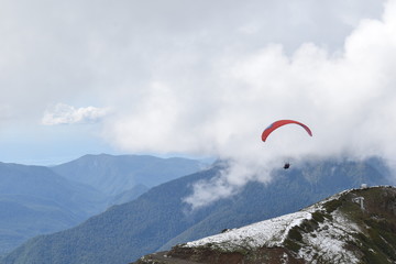 paragliding in the mountains