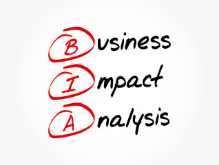 BIA - Business Impact Analysis acronym, concept background