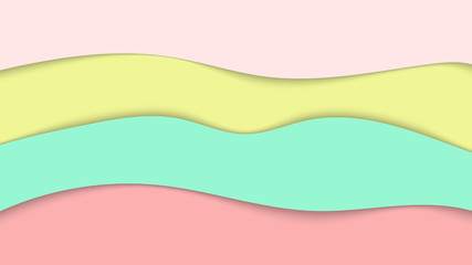 Pastel color wave abstract background vector illustration best for background, poster and banner design