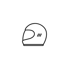 Helmet thin icon isolated on white background, simple line icon for your work.