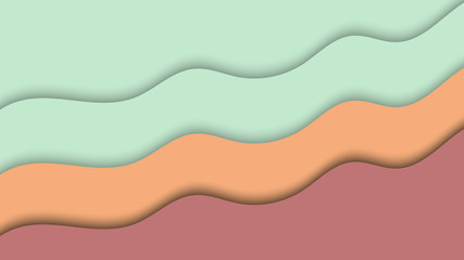 Pastel tone wave color abstract background vector illustration best for background, poster and banner design