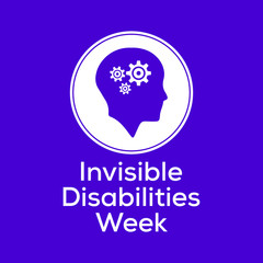 Vector illustration on the theme of Invisible Disabilities week observed each year during October.