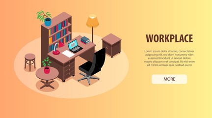 Interior Isometric Web Banner 