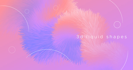 Fototapeta na wymiar Pink Wave Fluid. Flow Abstract Background. Color 