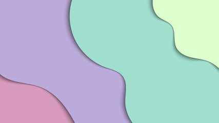 Pastel tone wave color abstract background vector illustration best for background, poster and banner design