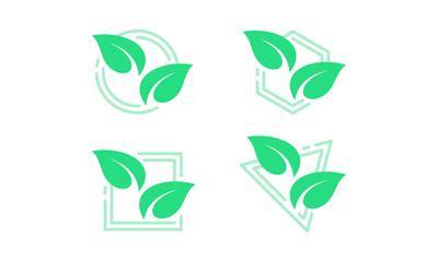 modern leaf logo design vector