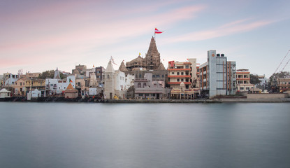 Obraz premium Famous Lord Krishna Temple In Dwarka.Known As Dwarkadhish Temple. It Belong to Gujarat,India.