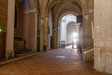 Fototapeta na wymiar interior of the church of san paolo in Aversa