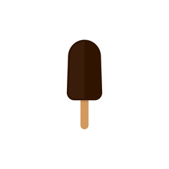 Chocolate ice cream icon. Vector illustration. Isolated.