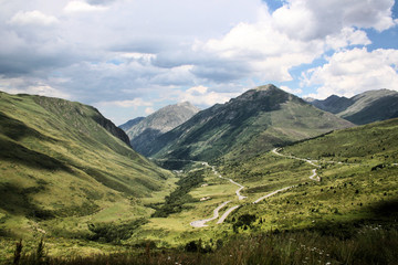 Fototapeta premium A view of the Pyrenees from the French side