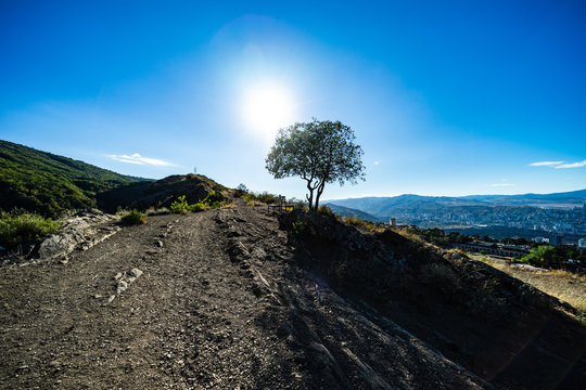 Hiking trail on Kus Tba in Tbilisi