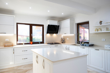  Interior of a rich house kitchen.