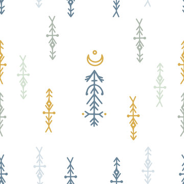 Vector color minimalism, geometry pattern, hipster design elements. Great for fabric, wrapping paper. Tribal elements, aztec stile, tribal art, tribal design isolated on white background.