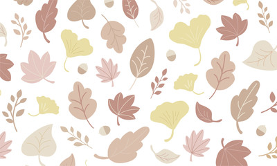 秋の落ち葉・紅葉のベクター素材