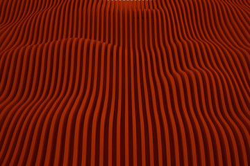 High technology cymatics abstract background. Organic cyberpunk structure. Three-dimensional render visualization of sound wave effect.