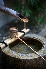 日本のつくばい　和風イメージ