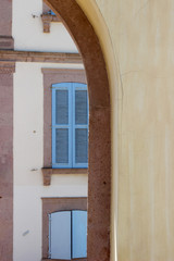 windows in the old building